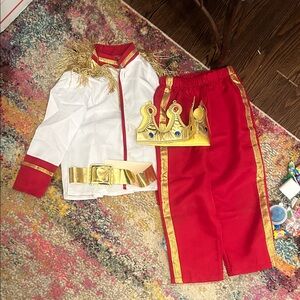 Royal Prince Costume Set - Red and Gold